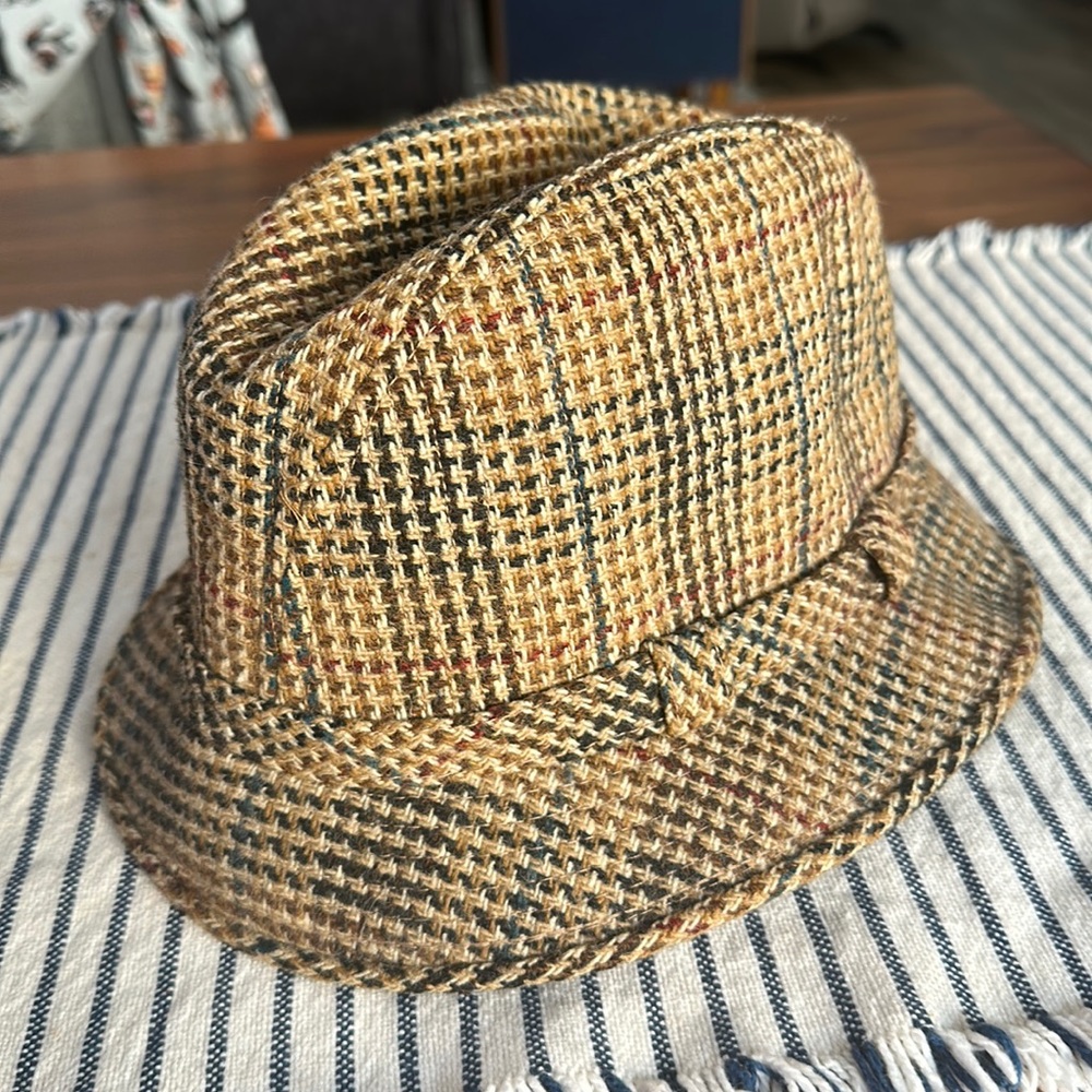 Vintage Men’s Wool Tweed Fedora